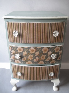 Shabby Chic Flowers and Straps Bedside Cabinet